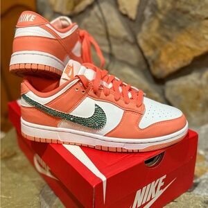 Nike Orange and White Sneakers